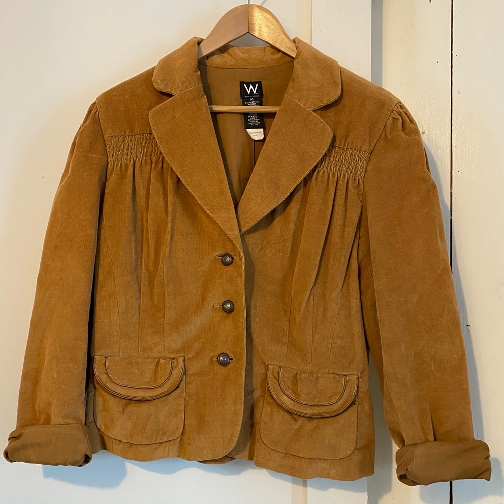 Worthington Women's Caramel Golden Brown Corduroy Blazer